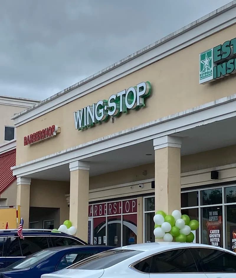 Wingstop storefront outside and inside view at 3836 SW 137th Ave in Miami, Florida