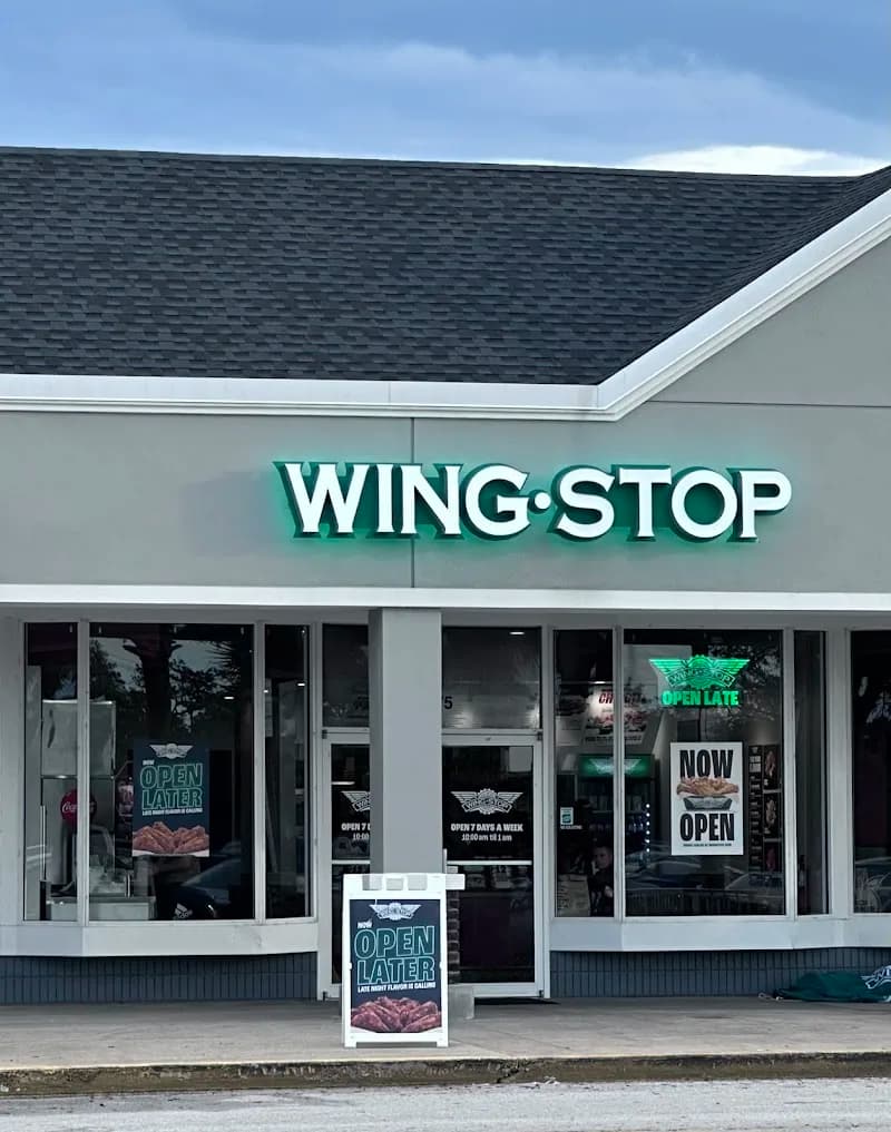 Wingstop storefront outside and inside view at 1474 W Granada Blvd Ste 475 in Ormond Beach, Florida