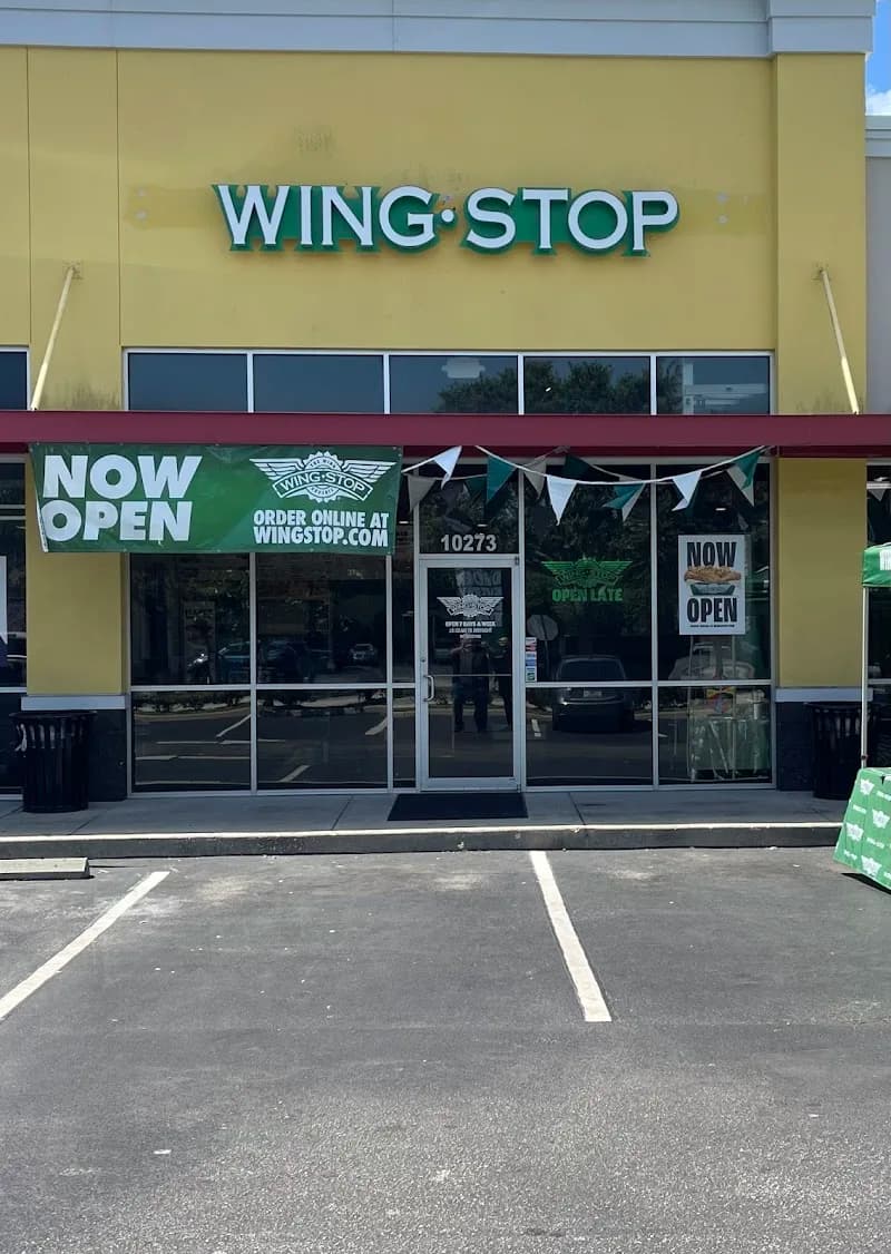 Wingstop storefront outside and inside view at 10273 Big Bend Road Suite C-5 in Riverview, Florida