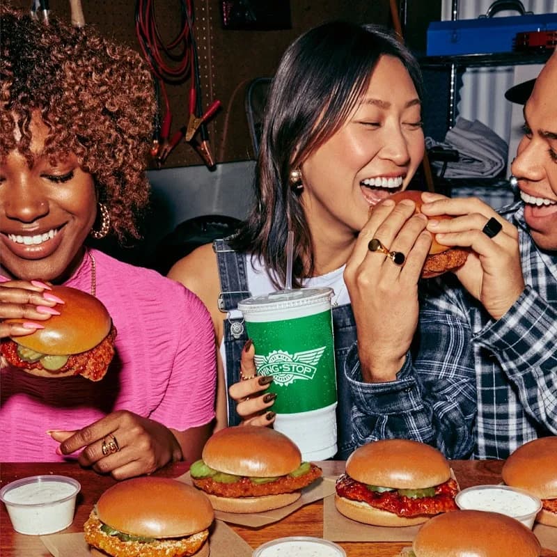Wingstop storefront outside and inside view at 3801 W Gandy Blvd Suite C in Tampa, Florida