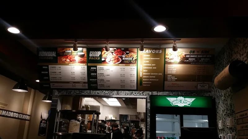 Wingstop storefront outside and inside view at 1219 Bruce B Downs Blvd. in Wesley Chapel, Florida
