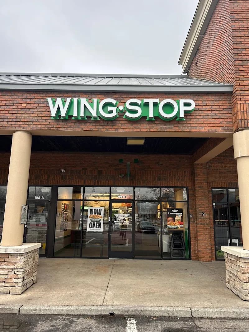 Wingstop storefront outside and inside view at 3000 Old Alabama Rd. #108B in Alpharetta, Georgia