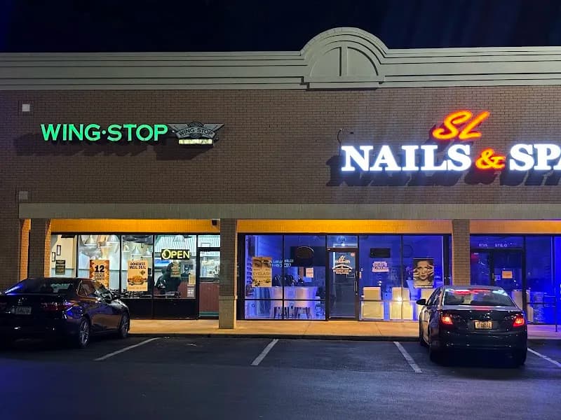 Wingstop storefront outside and inside view at 8725 Roswell Rd Ste M in Atlanta, Georgia