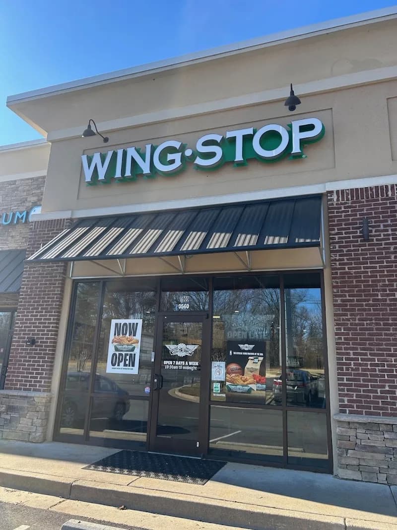 Wingstop storefront outside and inside view at 3560 Browns Bridge Rd in Cumming, Georgia