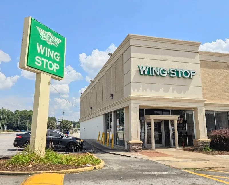 Wingstop storefront outside and inside view at 3553-A Memorial Dr in Decatur, Georgia
