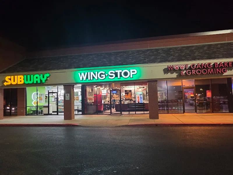 Wingstop storefront outside and inside view at 4351 Washington Road Suite D in Evans, Georgia