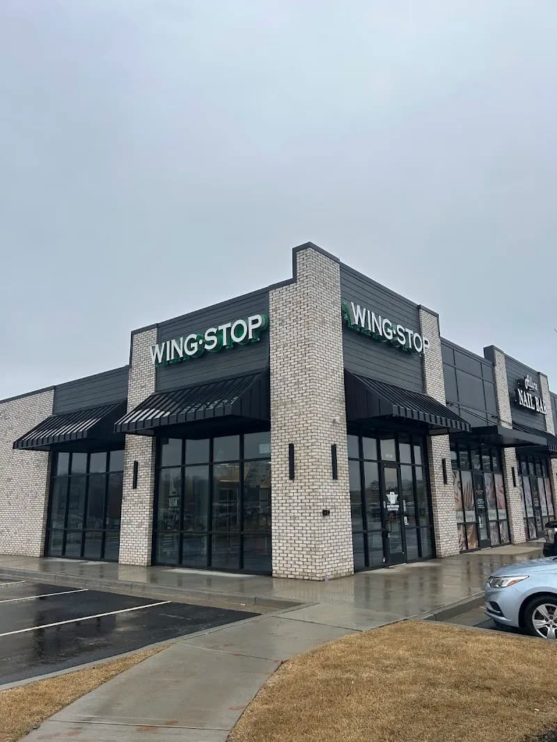 Wingstop storefront outside and inside view at 167 Peachtree Exchange Blvd #100 in Hoschton, Georgia