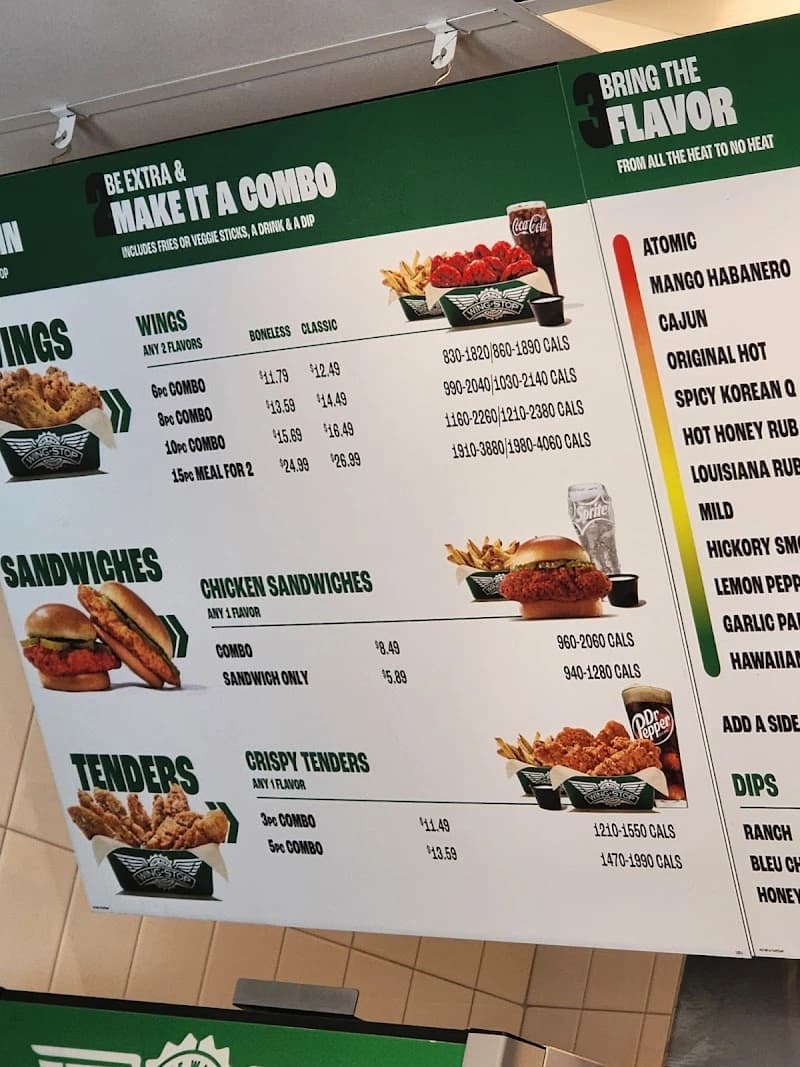 Wingstop storefront outside and inside view at 2775 N Columbia St in Milledgeville, Georgia