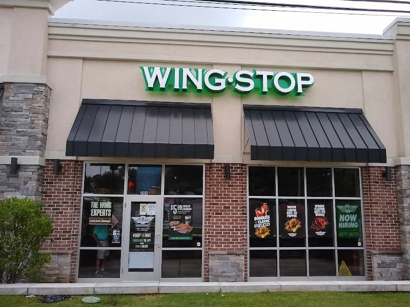Wingstop storefront outside and inside view at 4347 Hugh Howell Rd in Tucker, Georgia