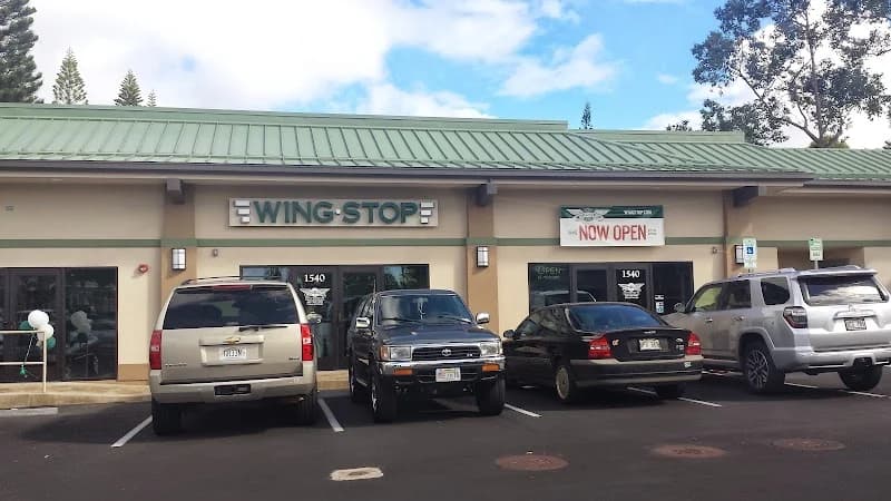 Wingstop storefront outside and inside view at 95-1840 Meheula Pkwy in Mililani, Hawaii