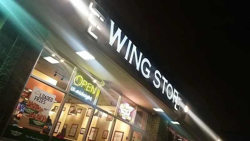 Wingstop storefront outside and inside view at 2344 W Cermak Rd in Chicago, Illinois