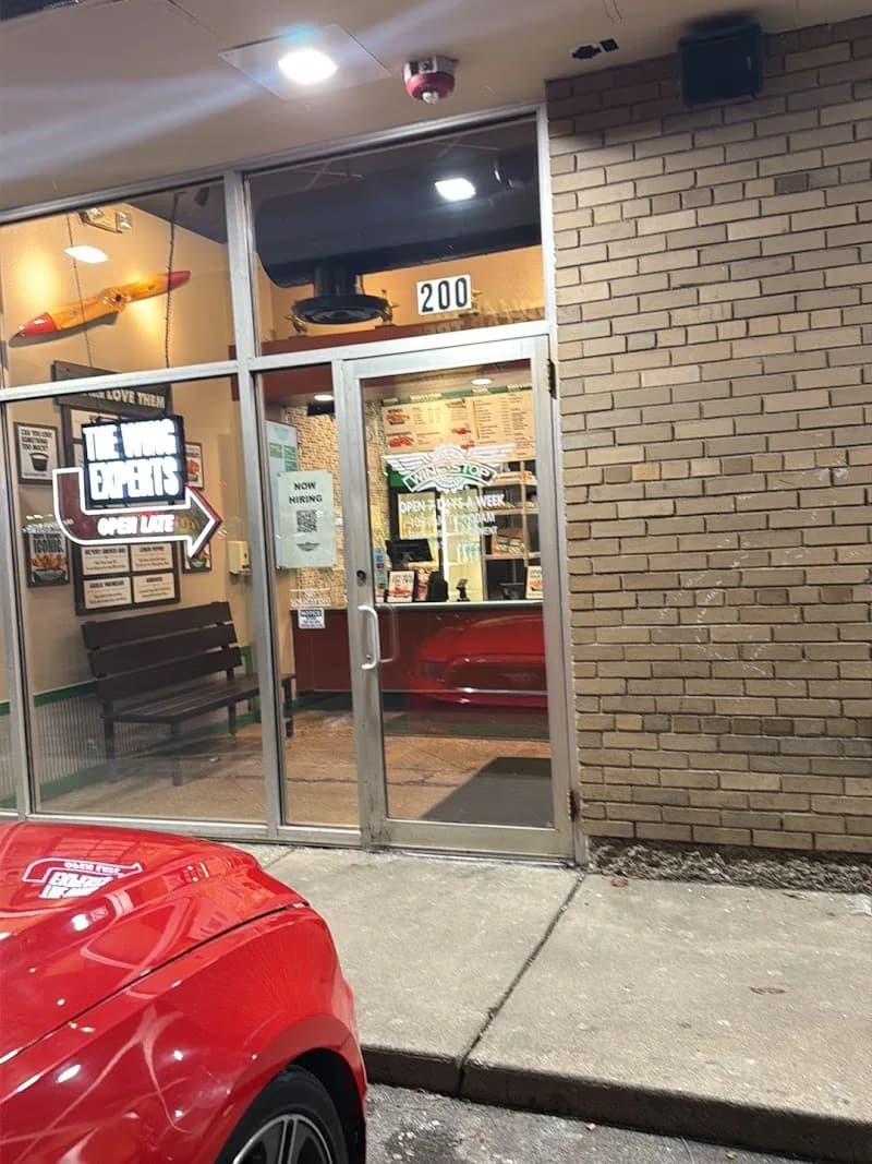 Wingstop storefront outside and inside view at 6 W North Avenue in Northlake, Illinois