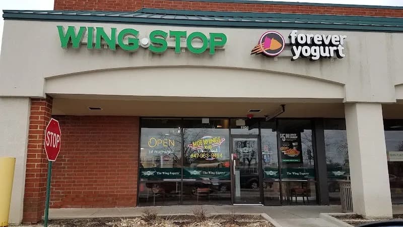 Wingstop storefront outside and inside view at 1191 E Dundee Rd in Palatine, Illinois
