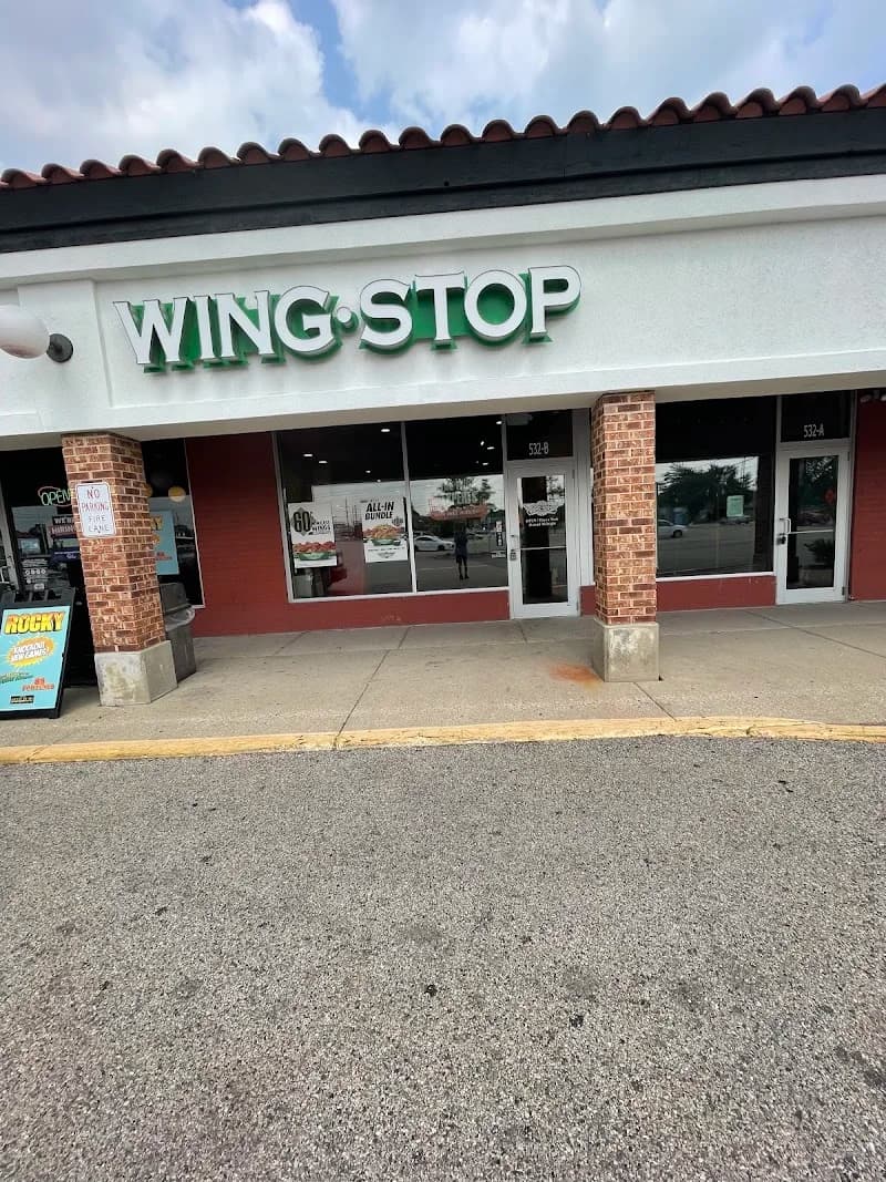 Wingstop storefront outside and inside view at 532B W. Dundee Road in Wheeling, Illinois