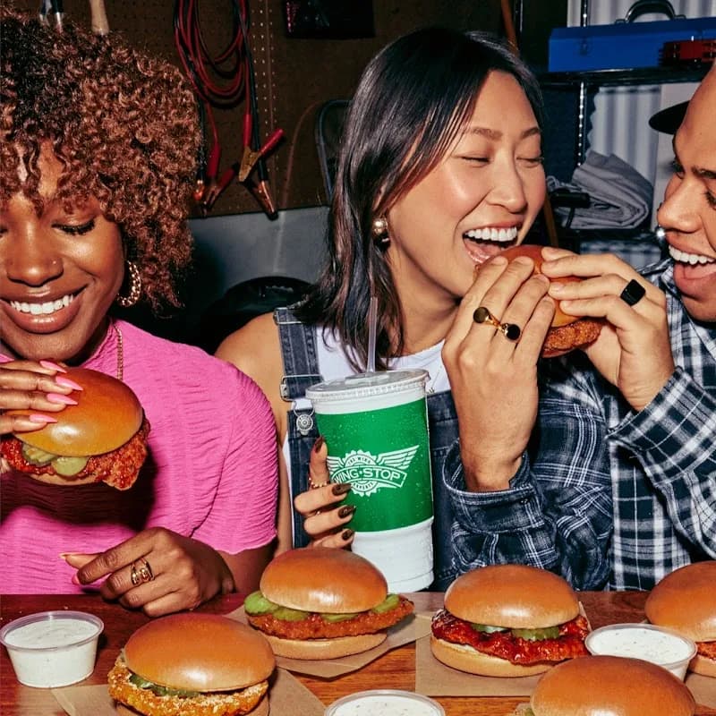 Wingstop storefront outside and inside view at 1619 E. 37th Ave in Hobart, Indiana