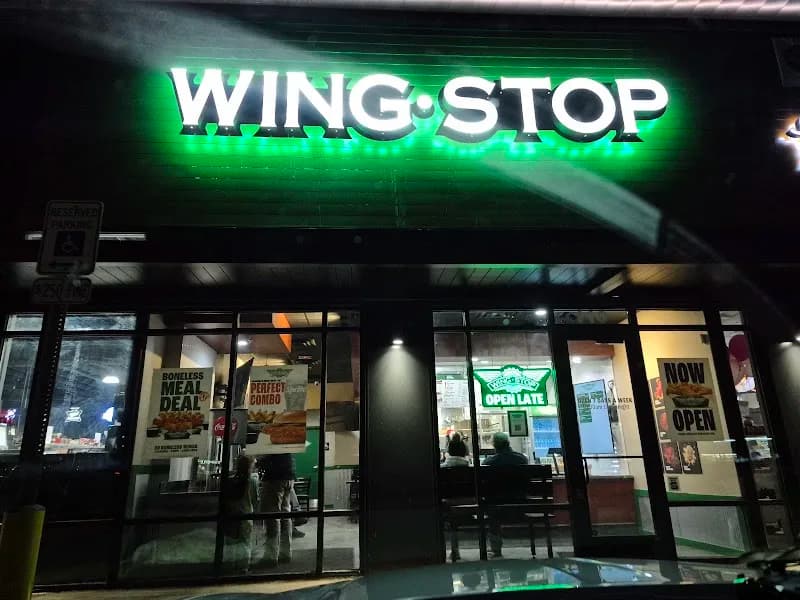 Wingstop storefront outside and inside view at 2701 Westfield Rd in Noblesville, Indiana