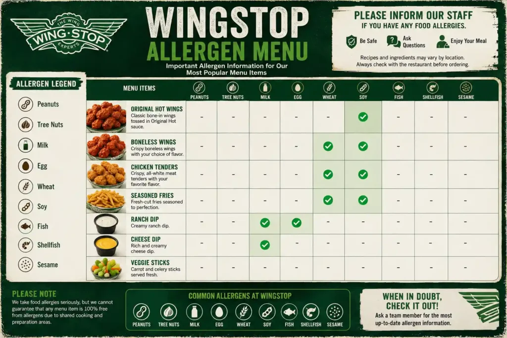wingstop allergen menu